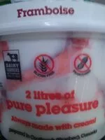 Mängden socker i crème glacée framboise