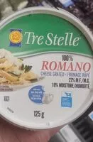 Mängden socker i Romano cheese grated