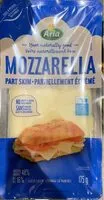 Mängden socker i Mozzarella partiellement écrémé