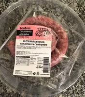 Mängden socker i Butifarra fresca con pimienta