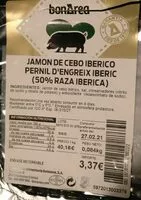 Mängden socker i Jamón de cebo ibérico