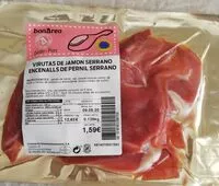 Mängden socker i Virutas de jamón serrano