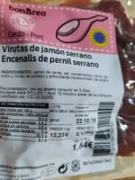 Mängden socker i Virutas de jamón serrano
