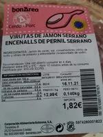 Mängden socker i Virutas de Jamon serrano