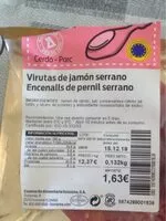 Mängden socker i Virutas de jamón serrano