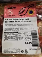 Mängden socker i Virutas de jamón serrano