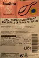 Mängden socker i Virutas de jamon serrano