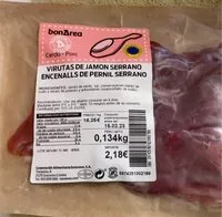Mängden socker i Virutas de jamon serrano