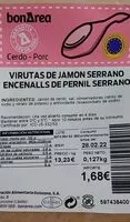Mängden socker i Virutas de jamón serrano
