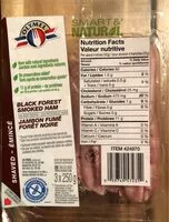 Mängden socker i Jambon fume Forêt noire