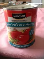 Mängden socker i Tomates entières fines herbes et épices