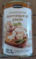 Mängden socker i Champignons morceaux et pieds
