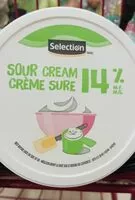 Mängden socker i Crème sure 14%