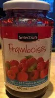 Mängden socker i Confiture de framboises