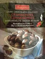 Mängden socker i Cranberries Enrobées de chocolat noir