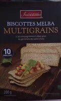 Mängden socker i Biscottes Melba Multigrains
