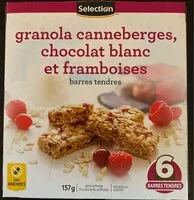 Mängden socker i Granola canneberg chocolat blanc et framboises