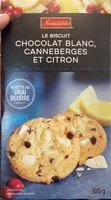 Mängden socker i Le biscuit chocolat blanc, canneberges et citron