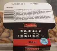 Mängden socker i Noix de cajou rôties