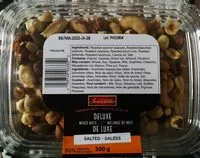 Mängden socker i Deluxe Mixed nuts salted/ mélange de noix de luxe salées