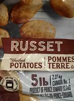 Mängden socker i P.E.I. Russet Potatoes