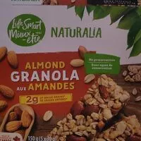 Mängden socker i Barres tendres aux Amandes et granola