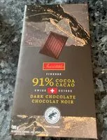 Mängden socker i Chocolat noir 91% de cacao