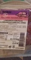 Mängden socker i Longaniza de pavo