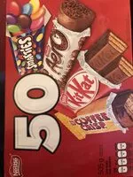 Mängden socker i Chocolate(smarties, aero, kit kat, coffee crisp