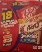 Mängden socker i Full size bars bars kit kat