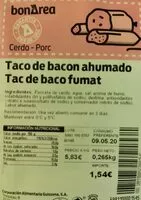 Mängden socker i Bacon Ahumado