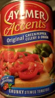 Mängden socker i Aylmer Accents Original Green Pepper, Celery & Onions Chunky Stewed Tomatoes