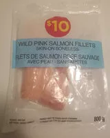 Mängden socker i Wild Pink Salmon Fillets - Skin-On, Boneless