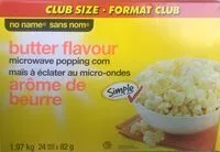 Mängden socker i Butter Flavour Microwave Popping Corn