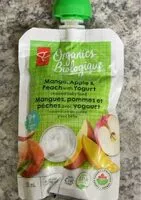 Mängden socker i Mango, apple and peach with yogurt