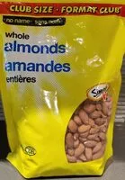 Mängden socker i Whole almonds