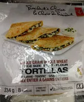 Mängden socker i Whole grain whole wheat large size tortillas