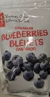 Mängden socker i Frozen Canadian Blueberries