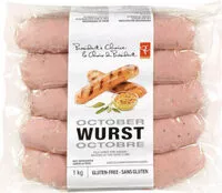 Mängden socker i October wurst fully cooked pork sausages
