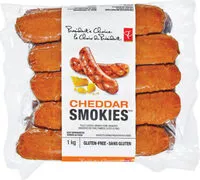 Mängden socker i Cheddar smokies fully cooked gluten-free smoked pork sausages