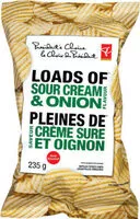 Mängden socker i Loads of sour cream & onion rippled potato chips