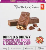 Mängden socker i Dipped & chewy chocolate fudge & chocolate chip granola bars
