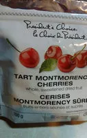 Mängden socker i Tart montmorency cherries whole