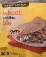 Mängden socker i Simple wheat tortillas