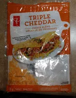 Mängden socker i Triple cheddar shredded cheese blend