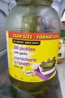 Mängden socker i Cornichons à l'aneth avec ail