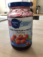 Mängden socker i Twice the fruit raspberry spread