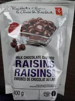 Mängden socker i Milk chocolate covered raisins