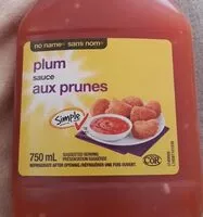 Mängden socker i Sauce aux prunes