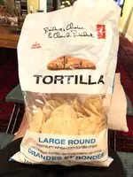 Mängden socker i Large round premium white corn tortilla chips